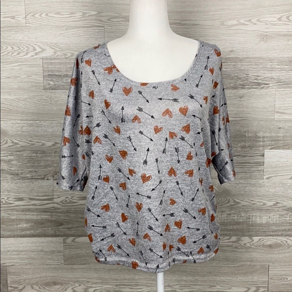 Tempted Los Angeles Gray Bow Blouse
